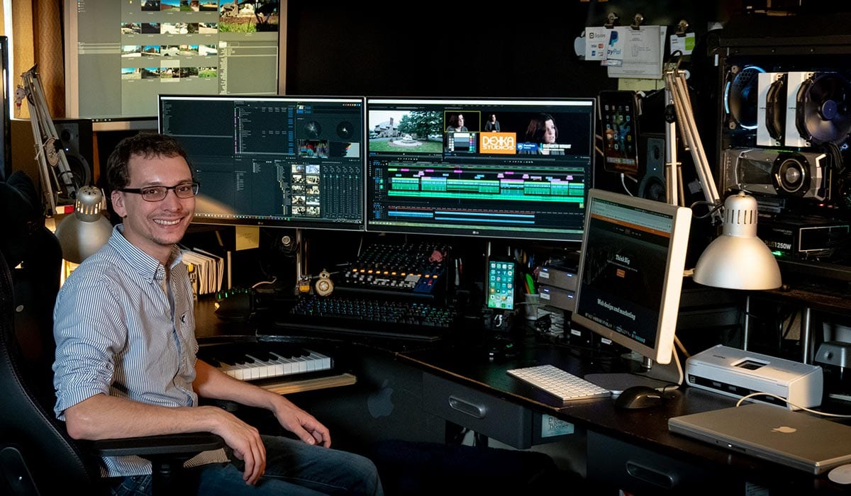 Lehigh Valley video production company editor Blaise Arlotto of Dekka Studios serves clients in the Lehigh Valley, Allentown, Hazleton, Jim Thorpe and throughout New York and New Jersey. Lehigh Valley video production company editor Blaise Arlotto of Dekka Studios serves clients in the Lehigh Valley, Allentown, Hazleton, Jim Thorpe and throughout New York and New Jersey.